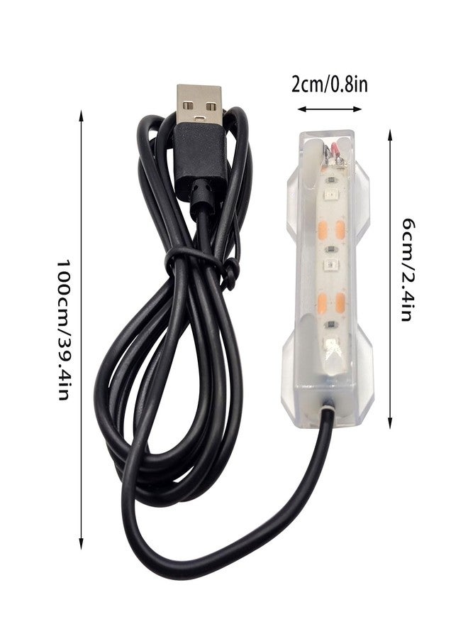 Flylin 4PCs 5V USB Aquarium Light, Smal Decoration LED Lighting Lamp, Aquarium Water Plant Light for Desktop Fish Tank Indoor Water Garden (Colorful) - Image 3